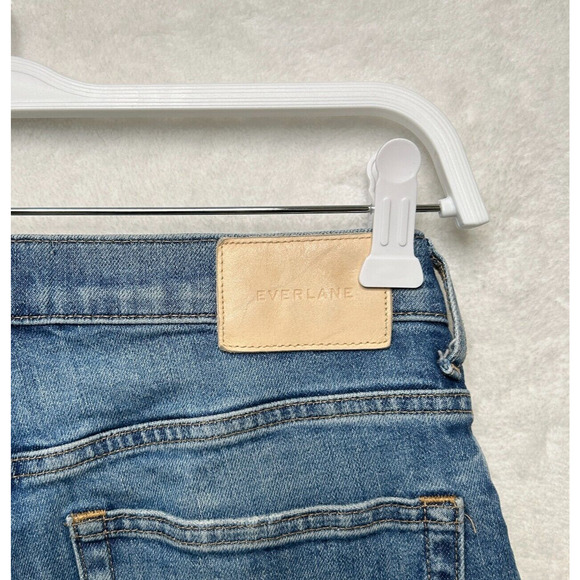 EVERLANE The Original Cheeky Cropped Jean High Rise Stretch Raw Hem Sz 28 - Picture 9 of 11